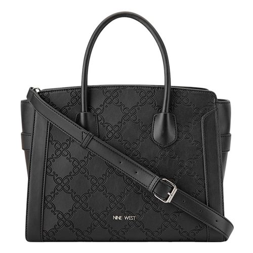 Cartera satchel Nine West Margery color negro para mujer