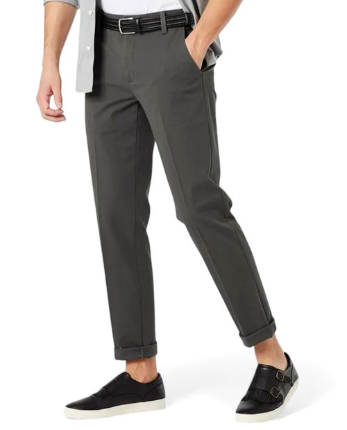 Pantalón workday chino Dockers gris sólido para hombre