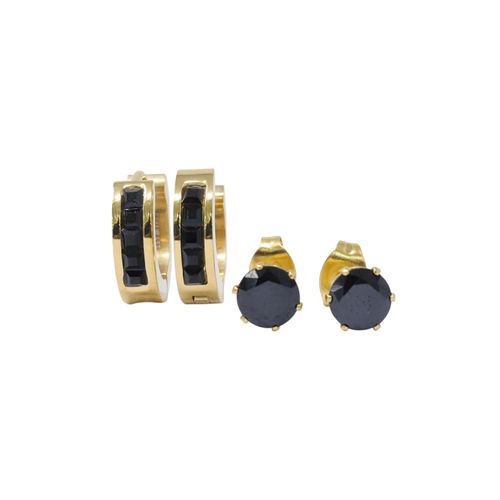 Set de aretes de acero inoxidable para mujer