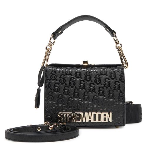 Cartera satchel Steve Madden color negro para mujer