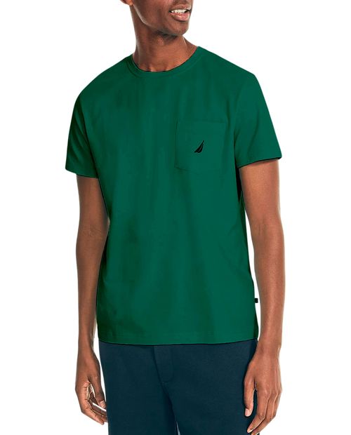 Camiseta básica regular fit Nautica verde sólida para hombre
