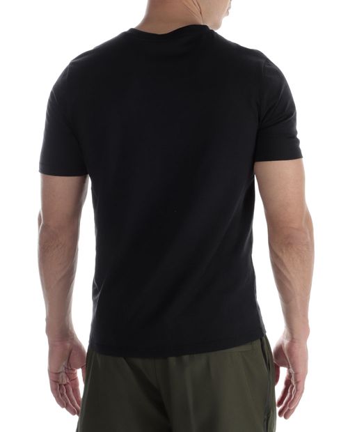 Camiseta deportiva Teammate cuello v negra para hombre