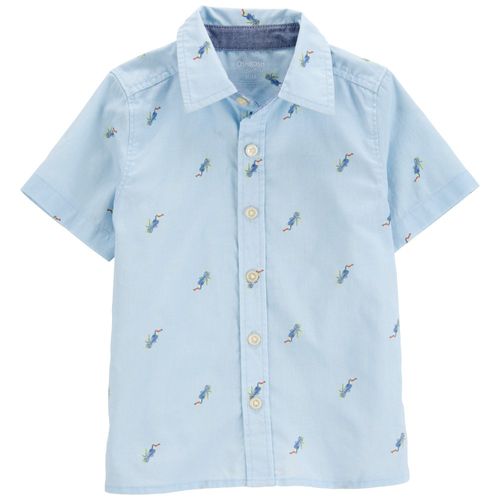 Camisa celeste con estampado para niño