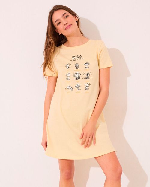 Camison Women Secret estampado de woodstock manga corta para mujer
