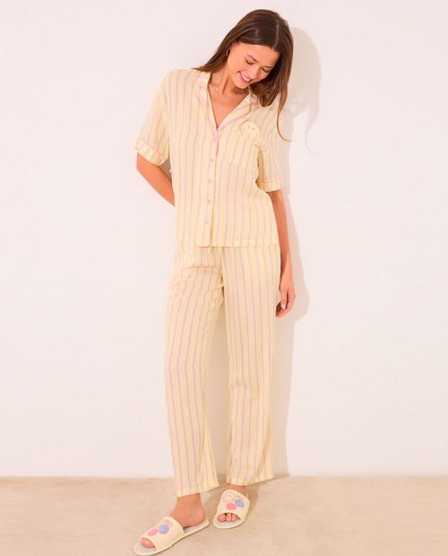 Pijama con pantalón Women Secret rayada para mujer