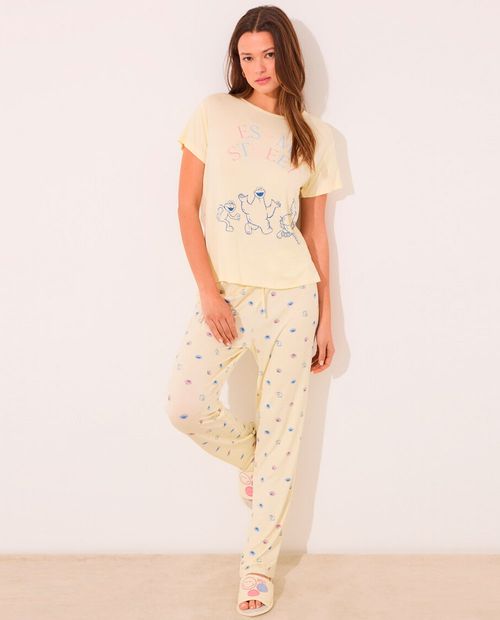 Pijama con pantalón Women Secret estampada de "Plaza Sésamo" para mujer