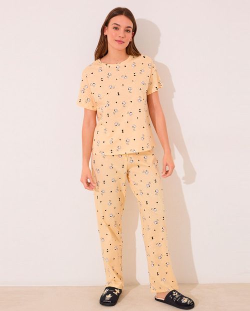 Pijama con pantalón Women Secret estampada de Snoopy para mujer
