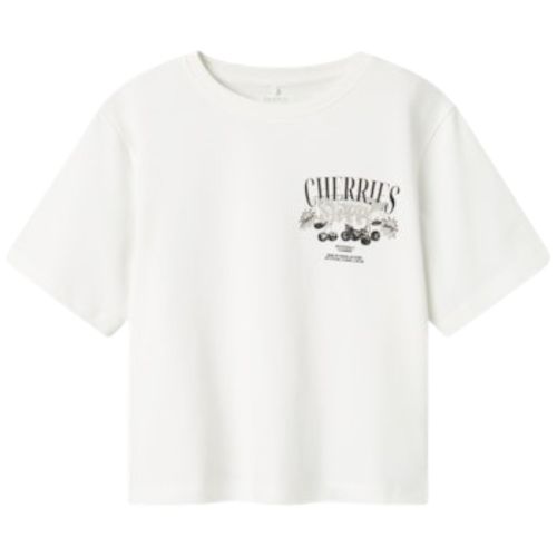 Blusa blanca con estampado para niña
