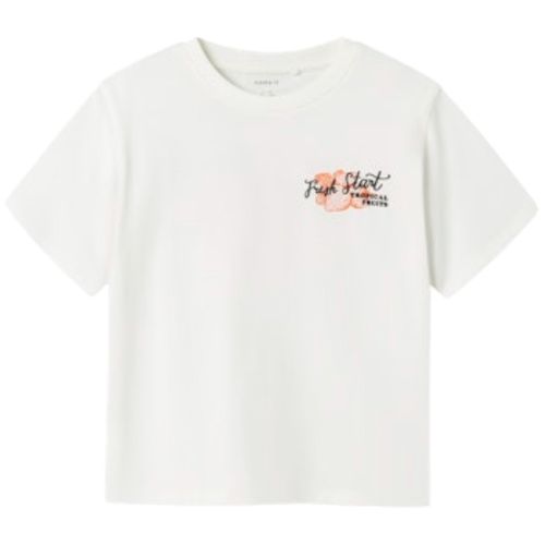 Blusa blanca con estampado para niña