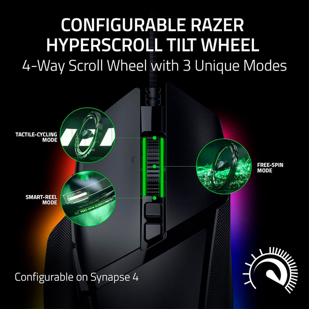 Mouse gaming ergonómico con cable Razer Basilisk V3 - Siman Nicaragua