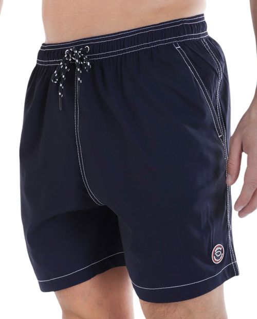 Calzoneta de baño Oscar de la Renta regular fit azul navy sólida para hombre