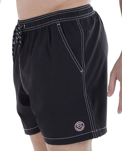 Calzoneta de baño Oscar de la Renta regular fit negra sólida para hombre