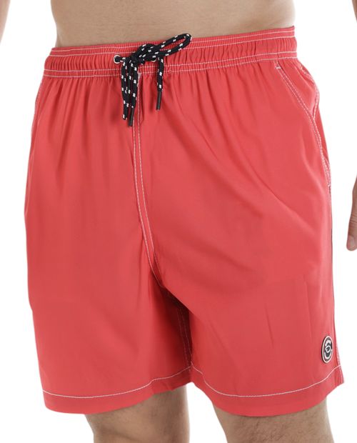 Calzoneta de baño Oscar de la Renta regular fit anaranjada sólida para hombre