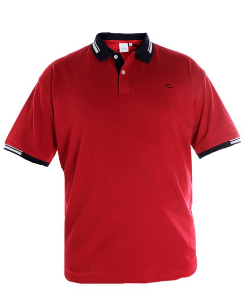 Camisa polo Oscar de la Renta classic fit roja texturizada para hombre