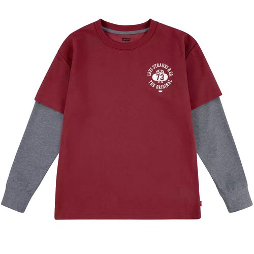 Camiseta bicolor estampada para niño