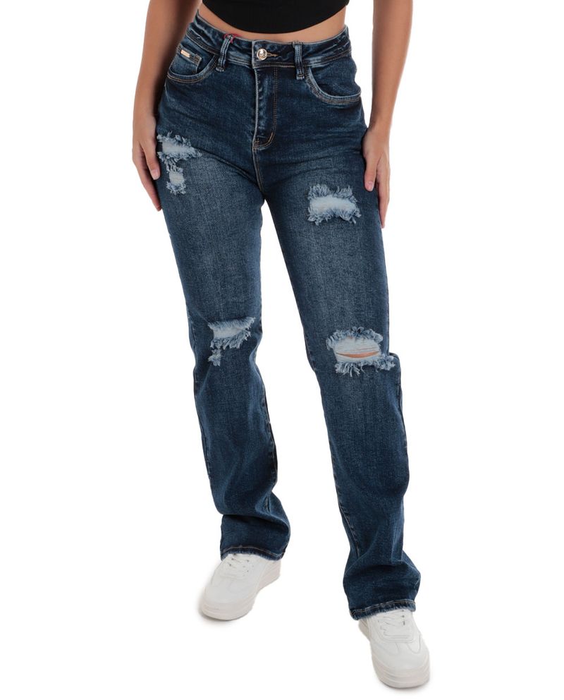 104825515-Jeans-Most-Wanted-straight-azul-de-cintura-alta-para-mujer