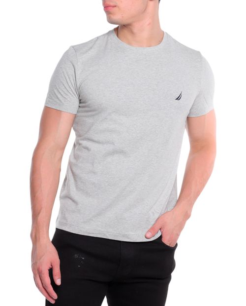 Camiseta Nautica regular fit gris heather para hombre