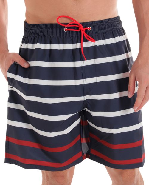 Calzoneta de baño Gents azul navy rayada para hombre