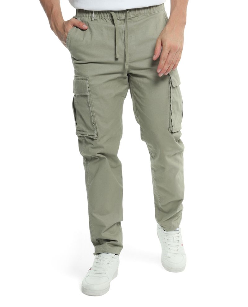104840655-Pantalon-cargo-Denim---Flower-verde-solido-para-hombre