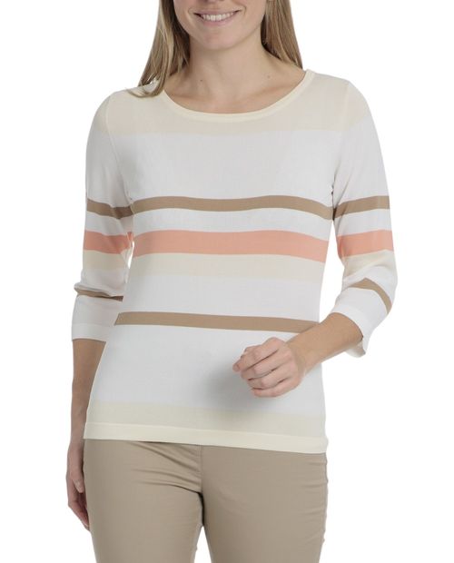 Suéter Punt Roma pull over rayado para mujer