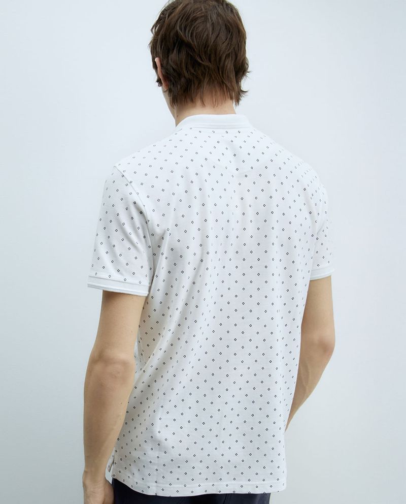 104875627-Camisa-polo-Sfera-blanca-con-mini-print-de-rombos-para-hombre