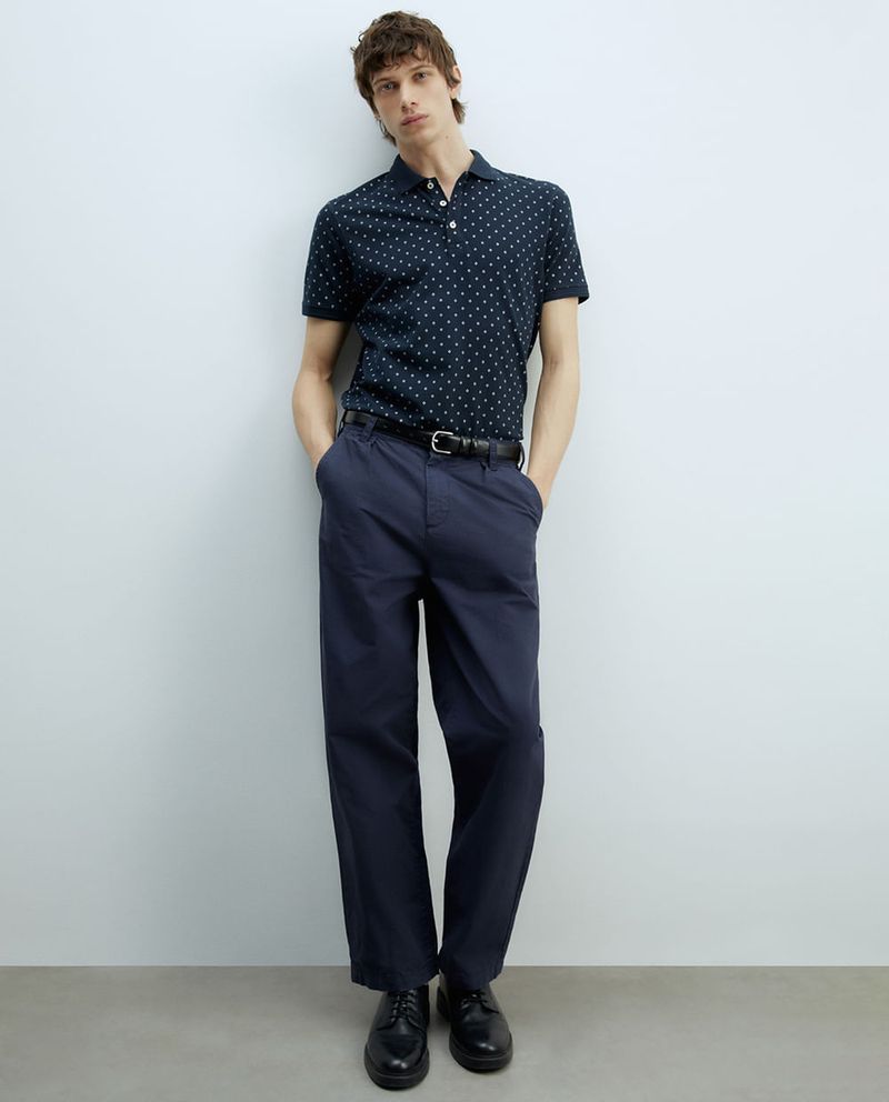 104875631-Camisa-polo-Sfera-azul-navy-con-mini-print-de-rombos-para-hombre