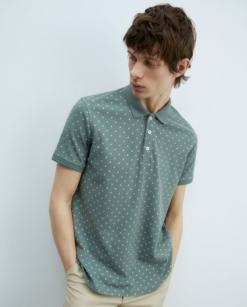 104875635-Camisa-polo-Sfera-verde-sage-con-mini-print-de-rombos-para-hombre