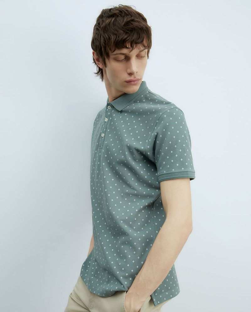 104875635-Camisa-polo-Sfera-verde-sage-con-mini-print-de-rombos-para-hombre