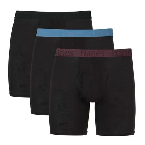 Pack de 3 boxers briefs Hanes negros para hombre
