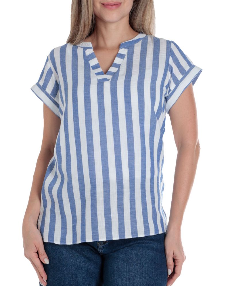 104851329-Blusa-First-tunica-rayada-manga-corta-para-mujer