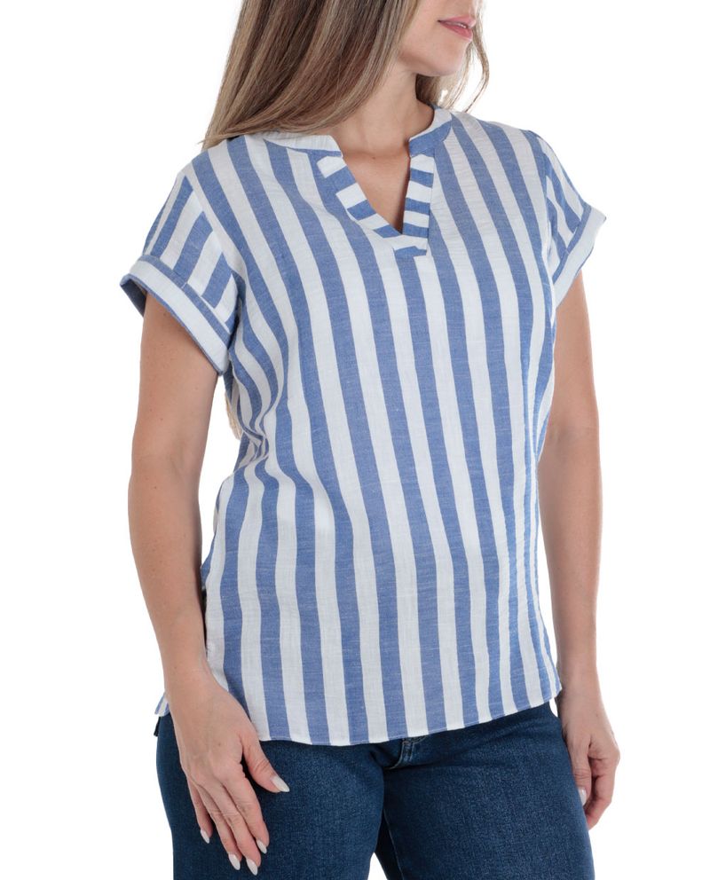 104851329-Blusa-First-tunica-rayada-manga-corta-para-mujer