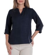104851373-Blusa-First-formal-azul-manga-roll-up-para-mujer
