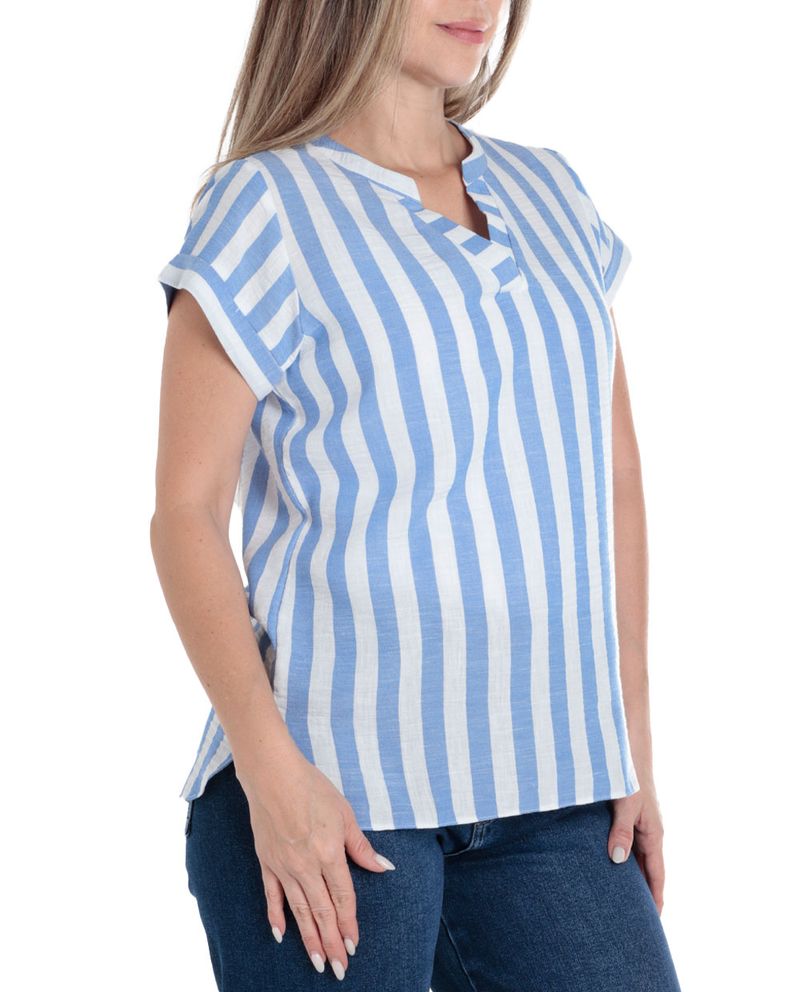 104851333-Blusa-First-tunica-rayada-manga-corta-para-mujer