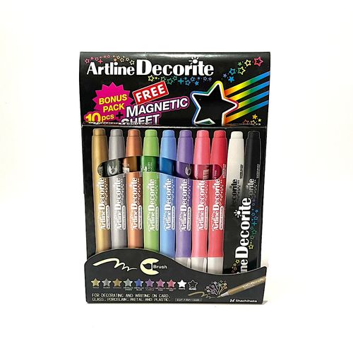 Brush Pen  Plumones Metalicos  Edf-F/Vp 10 Unidades