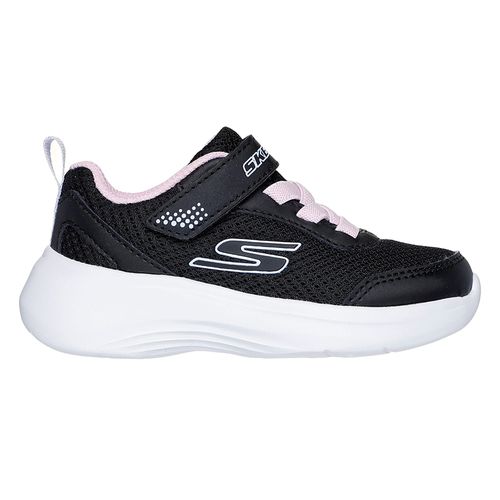 Zapato deportivo casual Skechers negro para niña bebé