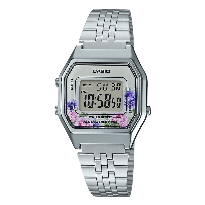 Reloj Casio digital metálico plateado para mujer Siman Nicaragua