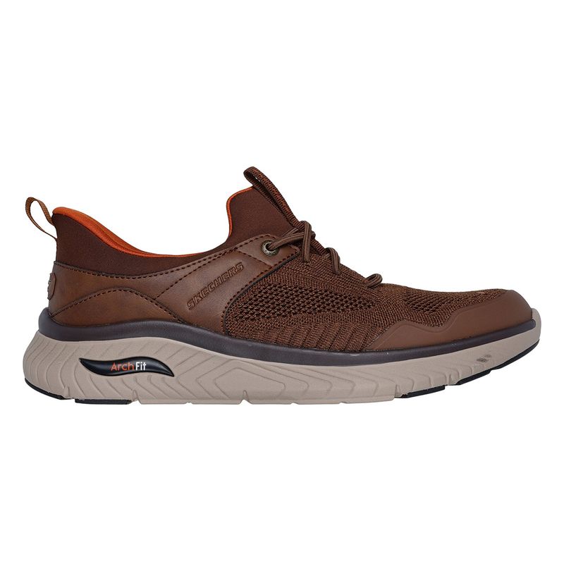 Zapato deportivo casual Skechers café para hombre