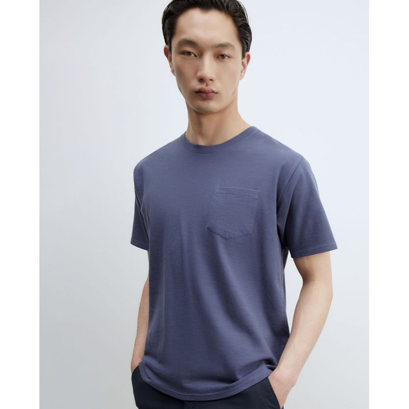 Camiseta Sfera azul heather texturizada para hombre