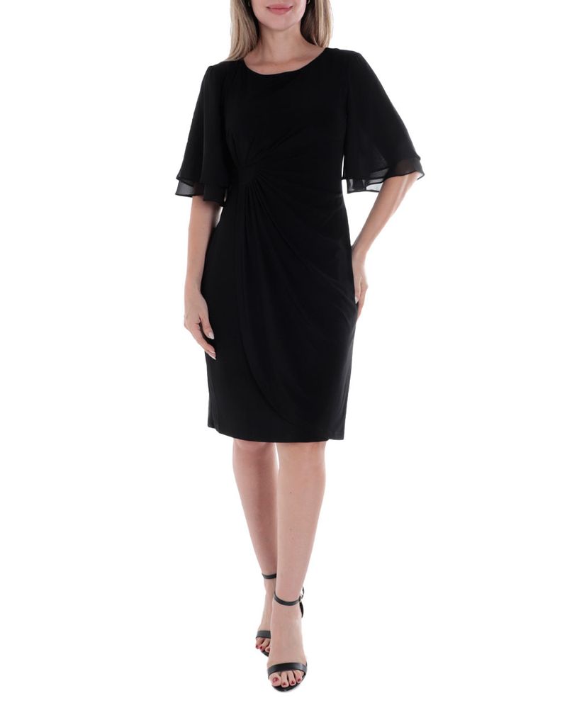 104795133-Vestido-Connected-Apparel-formal-negro-manga-3-4-para-mujer