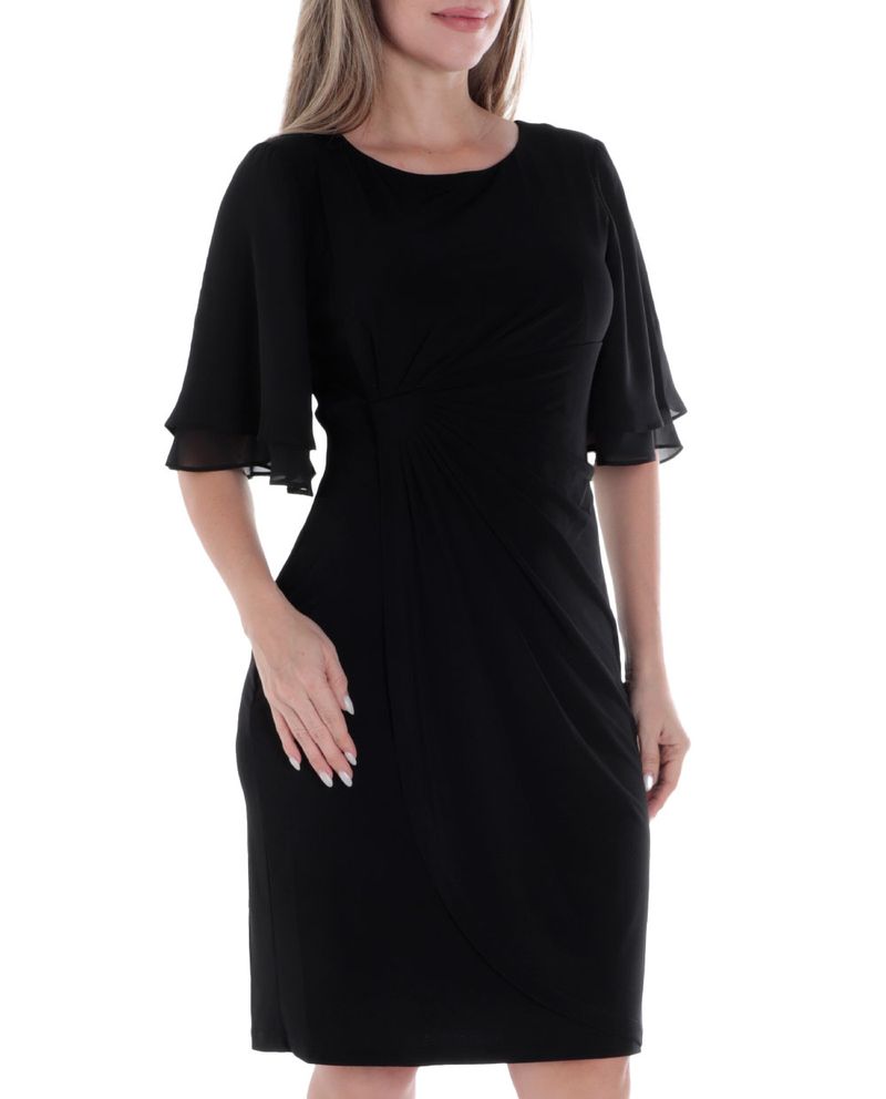 104795133-Vestido-Connected-Apparel-formal-negro-manga-3-4-para-mujer