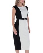 104861209-Vestido-DKNY-midi-color-blocking-sin-mangas-para-mujer