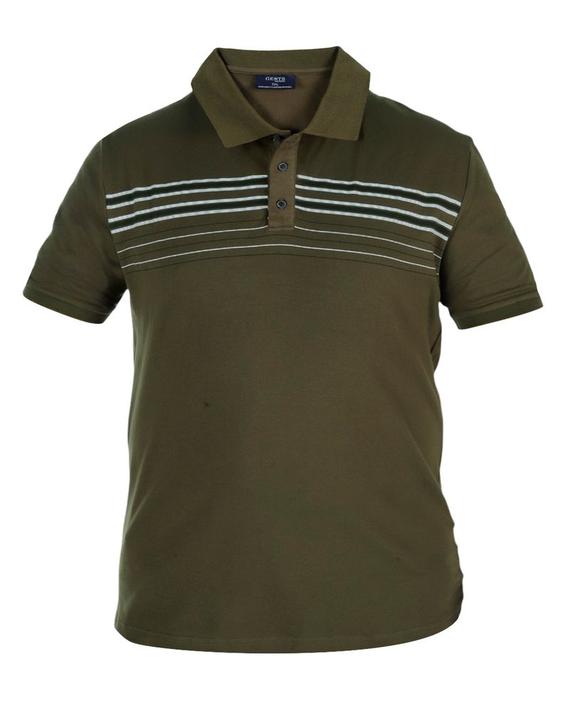104831095-Camisa-polo-Gents-verde-olivo-rayada-para-hombre
