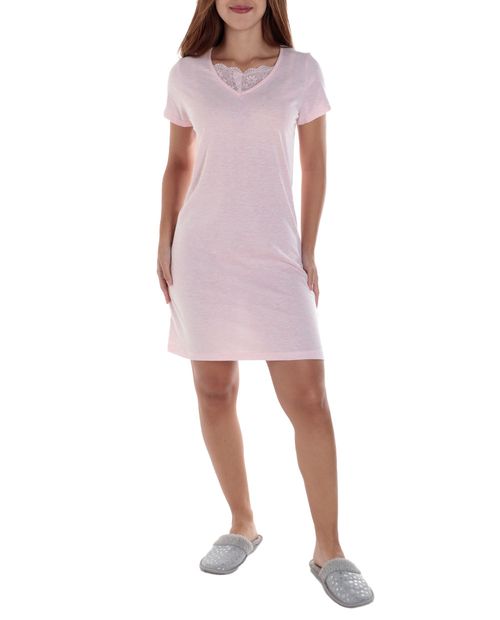 Camisón Sabrina rosado manga corta para mujer