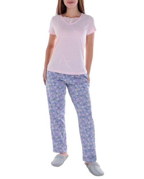 Pijama con pantalón Sabrina multicolor para mujer