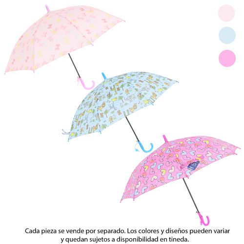 Sombrilla automática con estampado para niña (surtido)