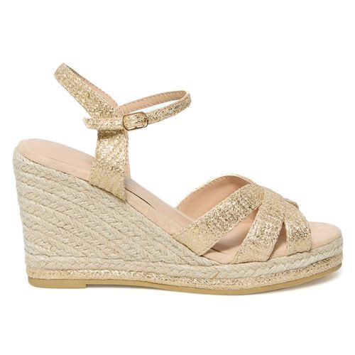 Sandalia casual Sfera color dorado para mujer