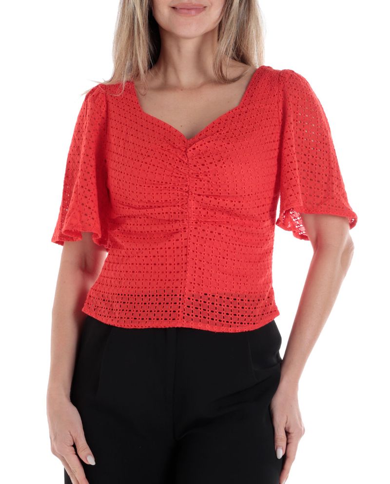 104749252-Blusa-Sabrina-casual-roja-manga-3-4-para-mujer