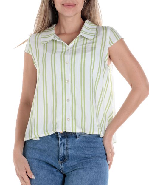 Blusa Dekien camisera rayada manga corta para mujer