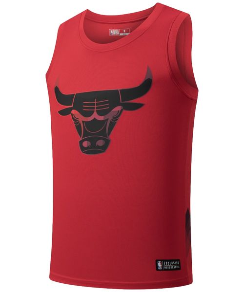 Camiseta deportiva sin mangas Chicago Bulls roja para hombre