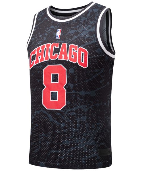 Camiseta deportiva sin mangas players drops Chicago Bulls negra para hombre